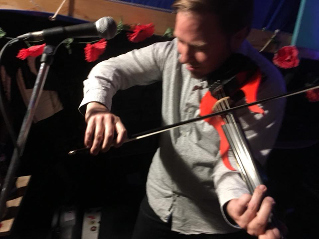 Rocking out with my electric violin